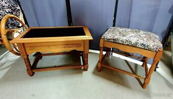 Rustikální stolek a stolička