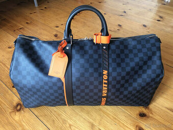 Cestovní taška Louis Vuitton Keepall 55 1888 Race Damier Cob