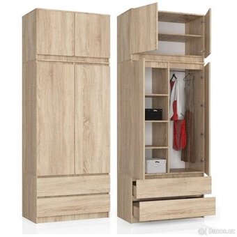 Velká šatní skříň - 2roky stará + 2 police