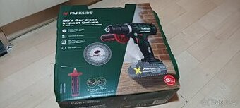 Aku příklepová vrtačka Parkside.