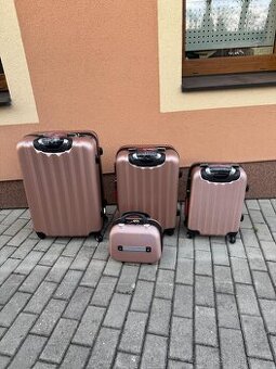 Cestovní kufry 4 set, barva Gold Rose