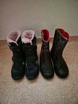 2x zimní boty Superfit a Desidual vel. 33/34