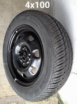 Plnohodnotná rezerva s pneu Kumho 4x100 - top stav
