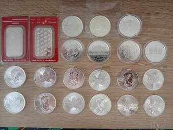 Stříbrná mince 1 Oz Wiener Philharmoniker & Maple Leaf