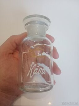 Skleněná dóza na kávu s víčkem 15cm