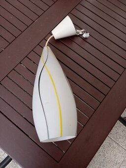 Prodám retro svítidlo, stínítko s bruselským dekorem