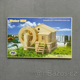 Dřevěná skládačka vodní mlýn pro děti či seniory