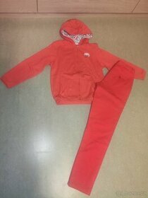 Červená mikina + kalhoty HIP&HOPPS, vel. 152 NOVÉ