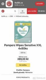 Pampers sensitive XXL ubrousky - 1