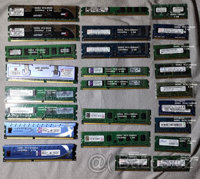 Prodám paměti DDR DDR2 DDR3 2GB 1GB 512MB do PC i notebooku