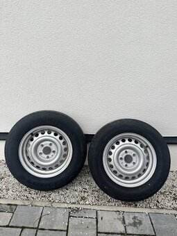 Pneu a kola 2 ks 195 70 R15 C na vozik, karavan