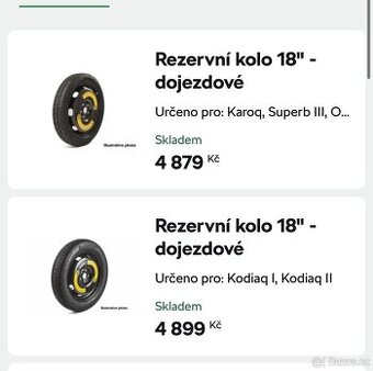 Rezervní kolo 18" - dojezdové