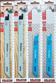 Pilové listy pro pilu ocasku 2x2ks dřevo 2x2ks celkem 8ks