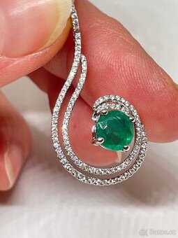 Luxusní nový přívěsek z bílého zlata 750/1000