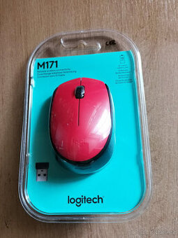 Myš bezdrátová LOGITECH M171 červená, NOVÁ