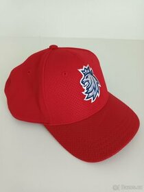 Kšiltovka dětská - logo lev výšivka - Český Hokej – červená