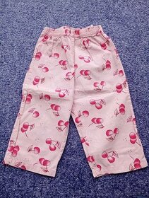Lehké růžové kalhoty, vel. 80