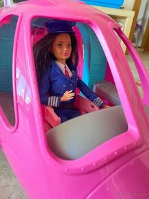Barbie letadlo s Barbie pilotkou