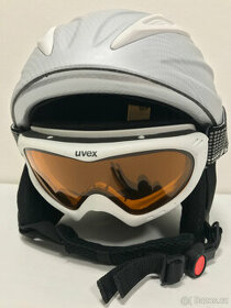 Zánovní lyžařská přilba UVEX a bríle UVEX