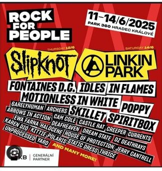 2x lístek na celý festival Rock for People 2025
