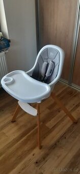 Dětská jídelní židlička KINDERKRAFT SELECT 2V1 TIXI GREY PRE