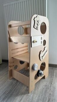 Rostoucí učicí věž 3v1 Elis Design – Bublina MAX (75 cm)