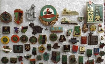 odznaky - doly, baně, hornictví, OKD, Jáchymov, ZŘD