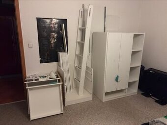 Dětská postel se stolem a skříní IKEA SAMSTAD (x2)