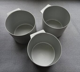 Závěsné úložné kontejnery / nádoby - hliník - 3 ks