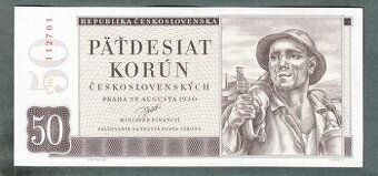 Staré bankovky 50 kčs 1950 pěkný stav