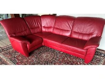 Luxusní rohová kožená sedací souprava, 2987