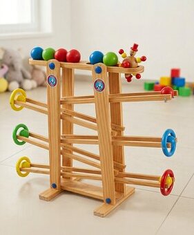 Dřevěná kuličková dráha pro děti - velká