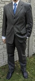 Pánský šedý oblek vel. 24 (zkrácená vel. 48)
