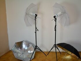 2x Deštníková světla E27, 84cm, kompletní set