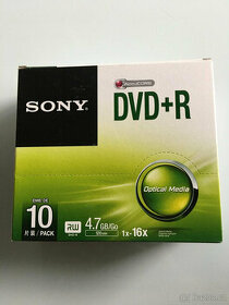 DVD+R SONY 4,7GB 16x 10ks slim pack