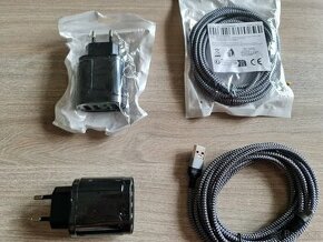 48W rychlo-nabíječka s USB+USB-C kabelem nové