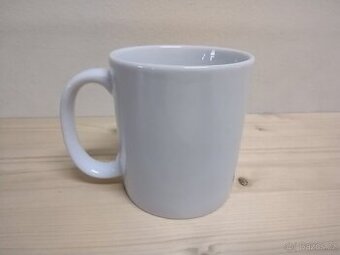Porcelánový hrnek č.8 bez dekoru, v barvě bílá