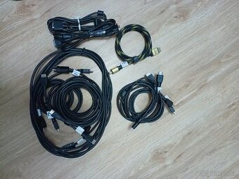 Video kabely HDMI kabely, VGA kabely, Displayport kabely