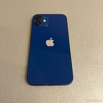 iPhone 12 128GB modrý, pěkný stav, 12 měsíců záruka
