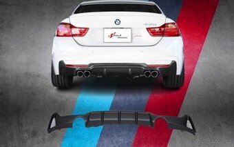BMW F32 F33 F36 Difuzor zadního nárazníku - Černý Lesk