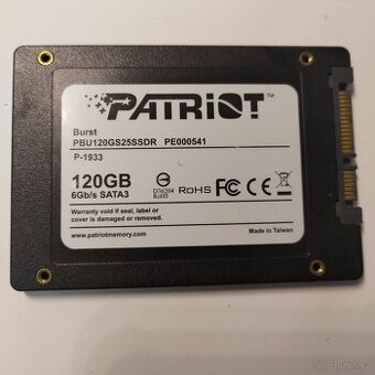 Patriot Burst 120GB SSD / FAKTURA / ZÁRUKA