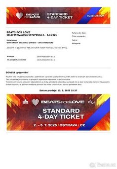 Beats for love vstupenka