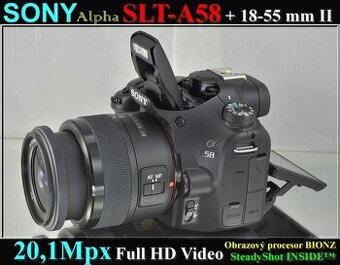 Sony SLT- A58 + Objektiv Brašna1500 Exp.