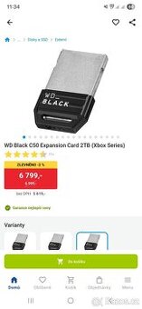WD Black C50 Expansion Card 2TB (Xbox Series)
