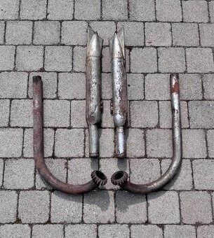 Jawa 250 perak, kyvacka - výfuky