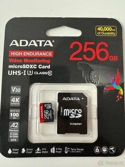 ADATA MicroSDXC 256GB High Endurance + SD adaptér