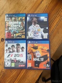 Prodám starší hry na PS4 - GTA V a  FIFA 18