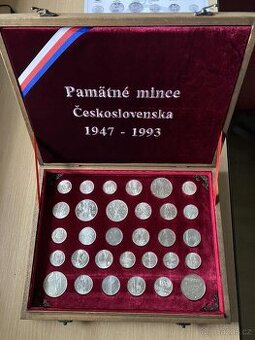 Sada komplet pamětní mince stříbro 1947-1993 Československo