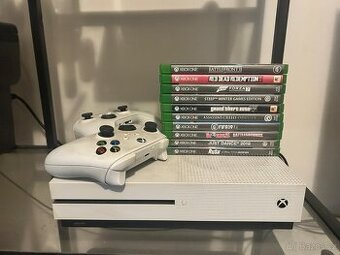 Xbox One S (1TB) + 2 ovladače + 10 Her