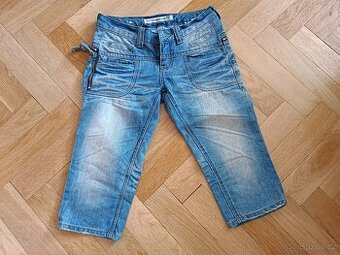 Džínové 3/4 kraťasy